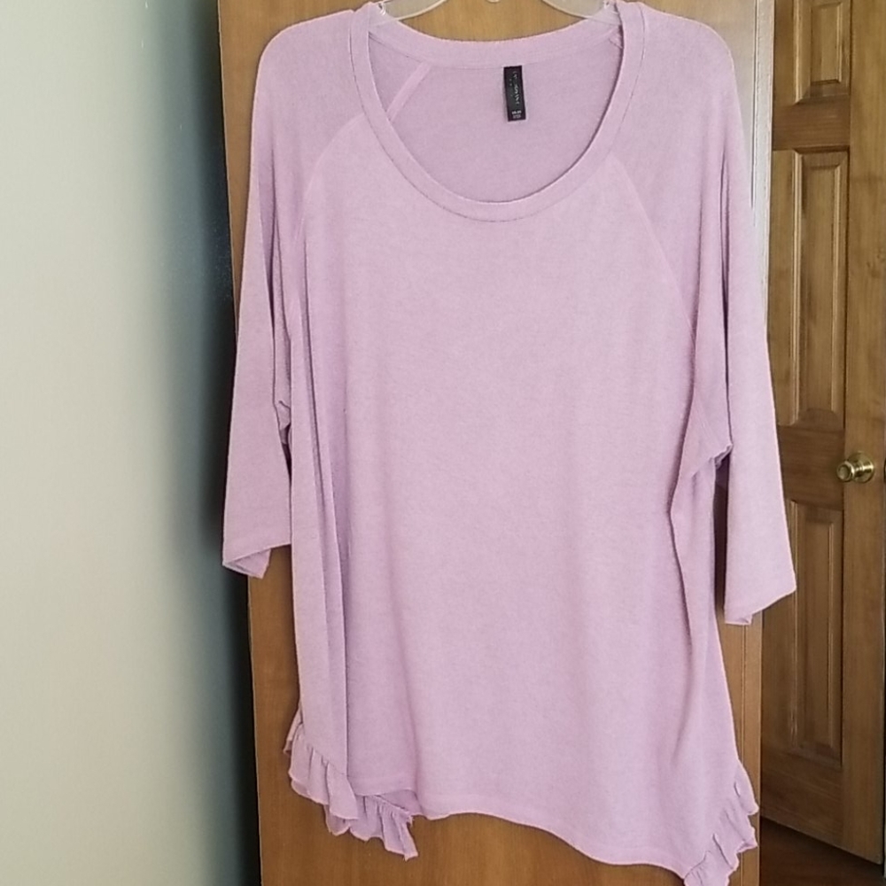 Lane Bryant 3/4 sleeve pink shirt